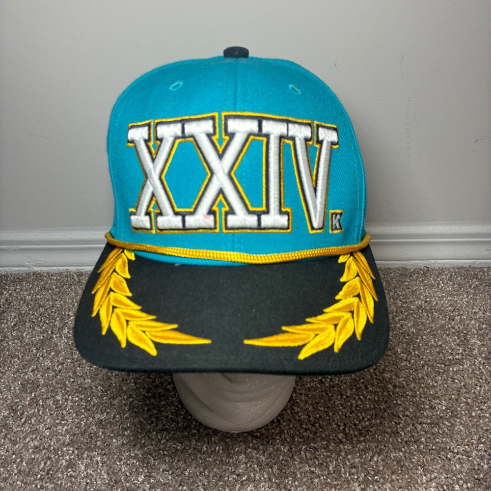 Bruno Mars 24K Magic Rope Hat OSFA Teal Black Snapback XXIV Mitchell Ness Merch